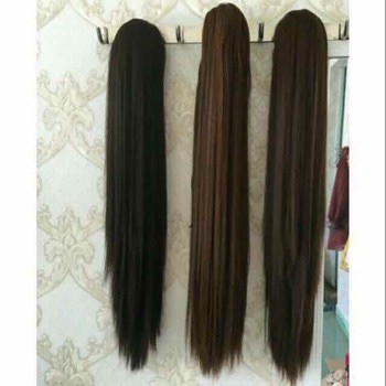 Tóc giả ngoạm đuôi thẳng / Tóc giả thẳng dài 50cm kèm ảnh thật chất tóc sợi tơ cao cấp
