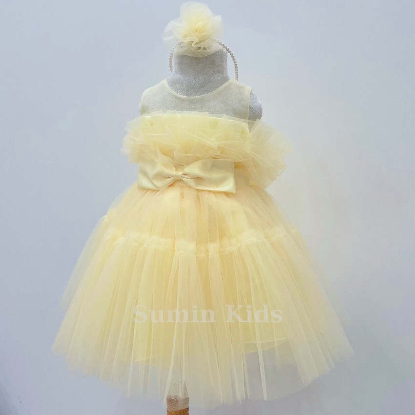 Đầm công chúa bé gái mẫu váy công chúa cho bé lưới xếp li nơ eo xòe đẹp cho bé yêu SUMIN KIDS