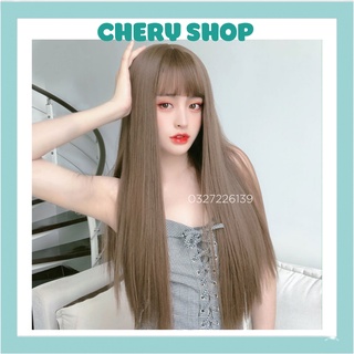 Tóc giả nữ 💄 FREESHIP 💄 nguyên đầu thẳng z7007 tặng kèm lưới trùm wig