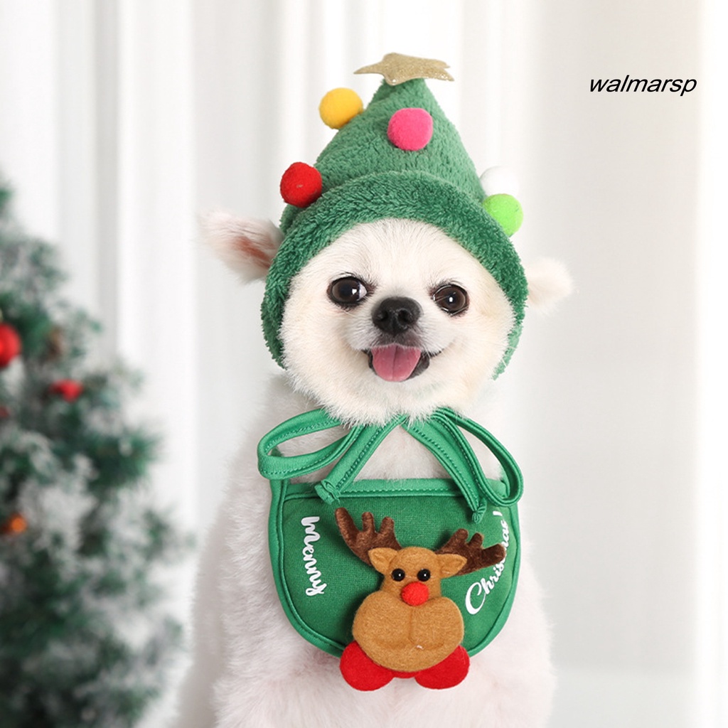 Mũ beanie Hình Cây Thông Giáng Sinh Cho Thú Cưng