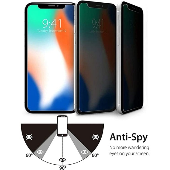 Bộ 2 Miếng Dán Màn Hình Chống Nhìn Trộm Bảo Vệ Toàn Diện Cho iPhone 13 / 13 Pro  Sturdy