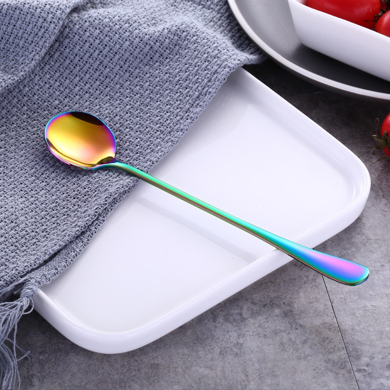 Muỗng cán dài đầu tròn thép không gỉ 1010