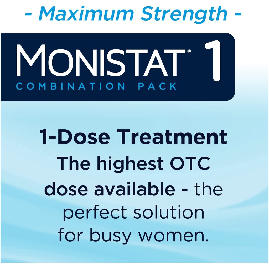 Monistat 1 - day yeast infection treatment - kem bôi giảm ngứa, nhiễm trùng men, diệt nấm vùng kín trong 1 ngày 9g