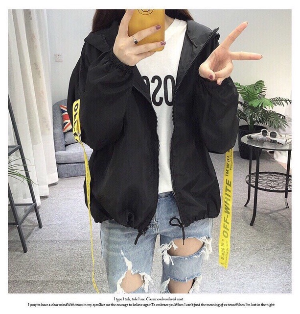 Áo khoát dù nữ phối dây trẻ trung | BigBuy360 - bigbuy360.vn