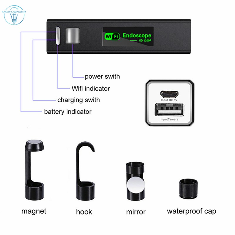 Camera Nội Soi Không Dây 2.0 Mp 1200p Hd Chống Nước