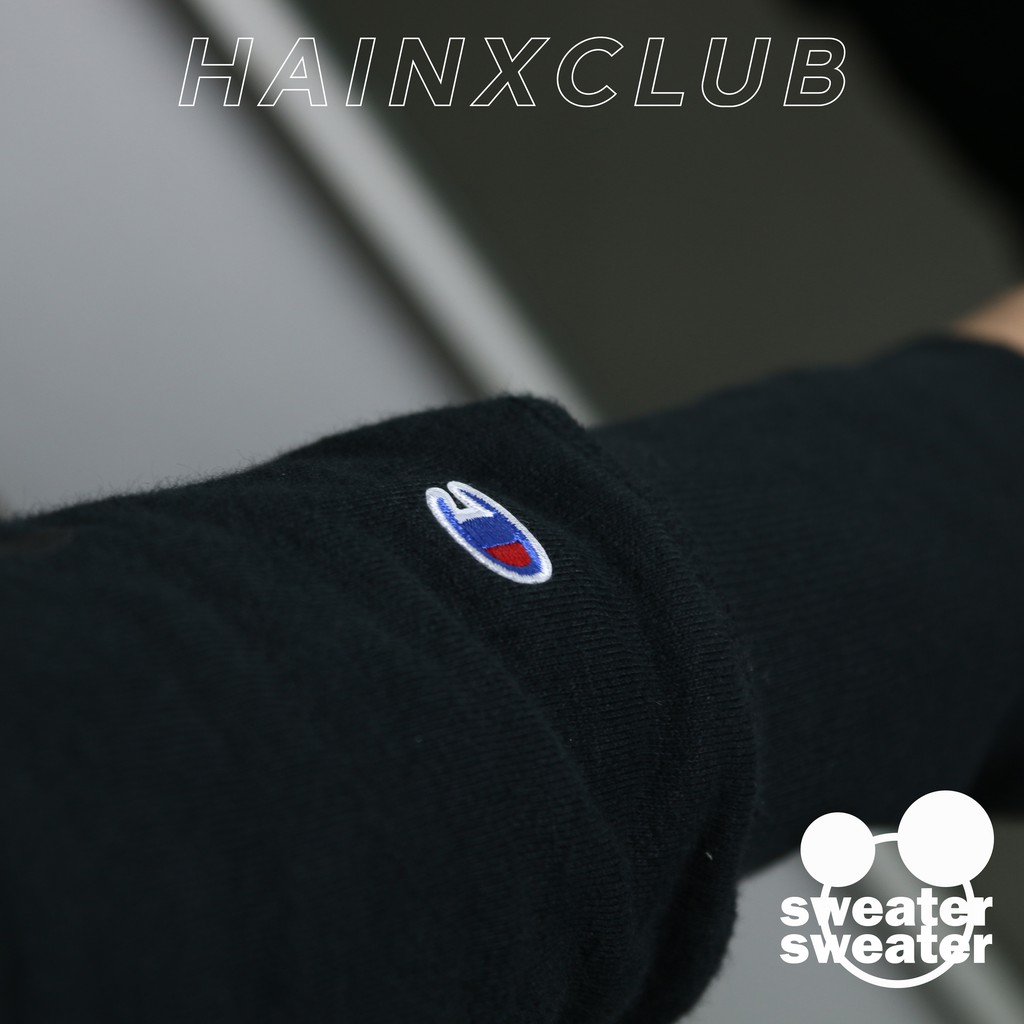 Áo Raglan Sweatshirt Champion Logo ⚡️FREE SIZE ⚡️Nỉ Champ chất liệu da cá chính hãng | BigBuy360 - bigbuy360.vn