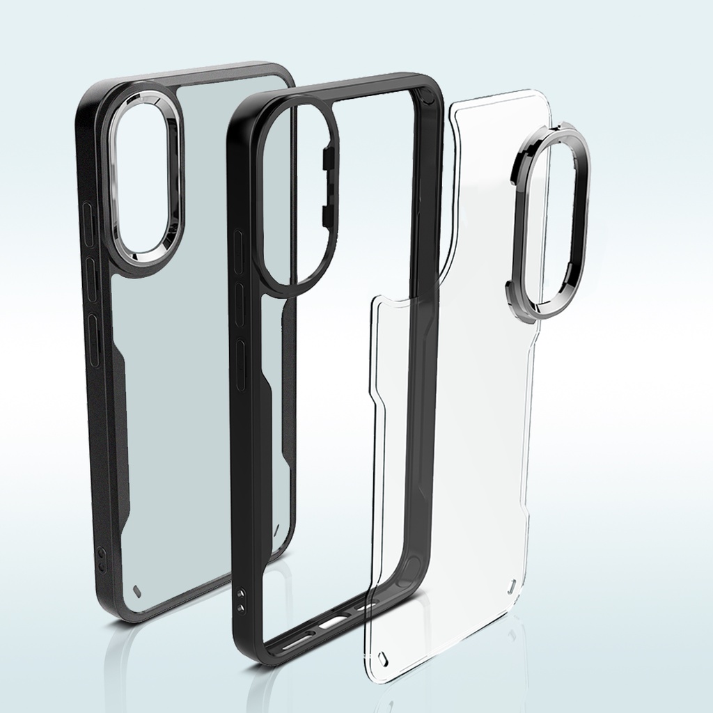 Ốp điện thoại KOOSUK acrylic trong suốt chống sốc 2 trong 1 dành cho Vivo Y11 Y12 Y15 Y17 Y3S