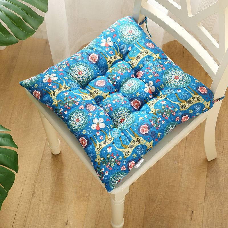 Đệm lót ghế ngồi hình vuông bằng cotton lanh phong cách bohemian trang trí nhà cửa/ văn phòng