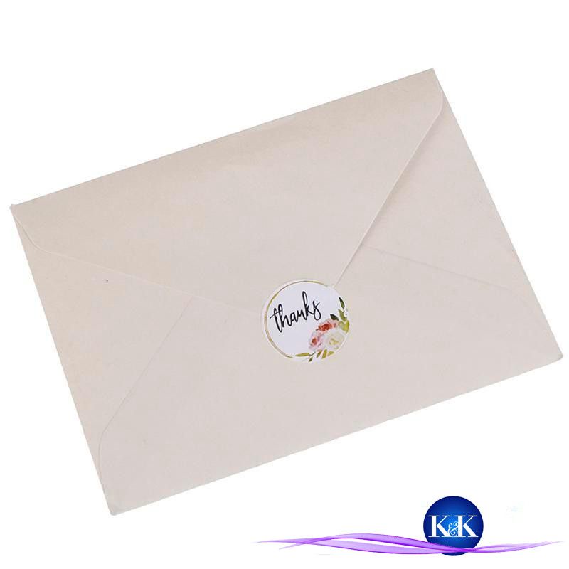 ❧K&K☙ Set 100 miếng dán in chữ Thank You 25MM