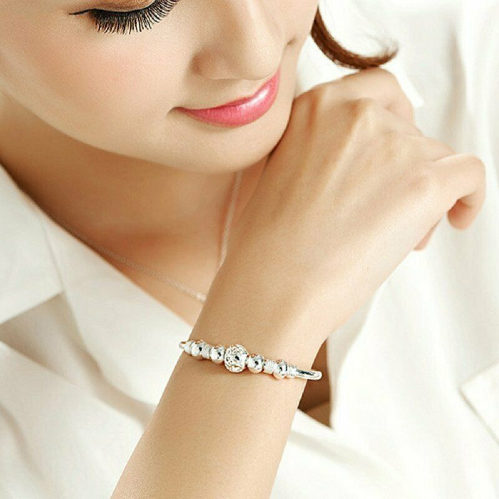 Vòng Tay Đính Hạt May Mắn Cổ Điển Có Thể Điều Chỉnh Kích Thước