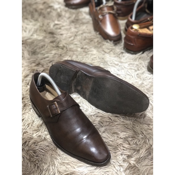 [TonaShoe] [Giày 2hand] [Size 42] Giày Tây Lười Single Monstrap Màu Nâu Mũi Nhọn