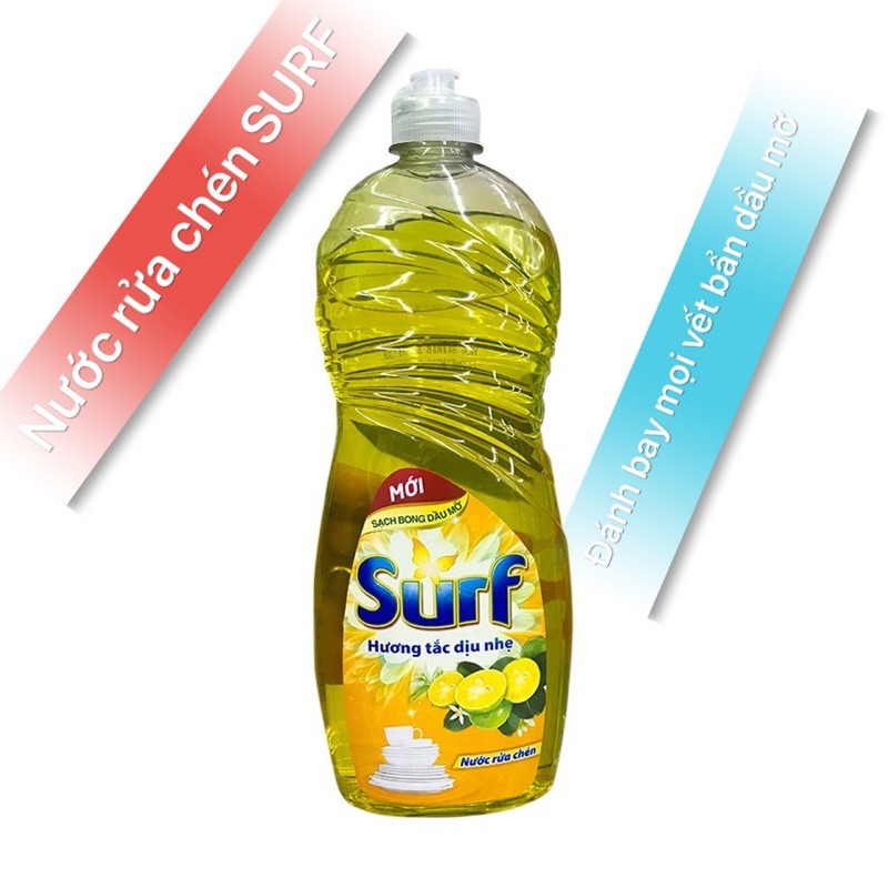 Nước Rửa Chén SURF [HÀNG CHÍNH HÃNG] Hương Tắc 750G Sach Ngay Dầu Mỡ