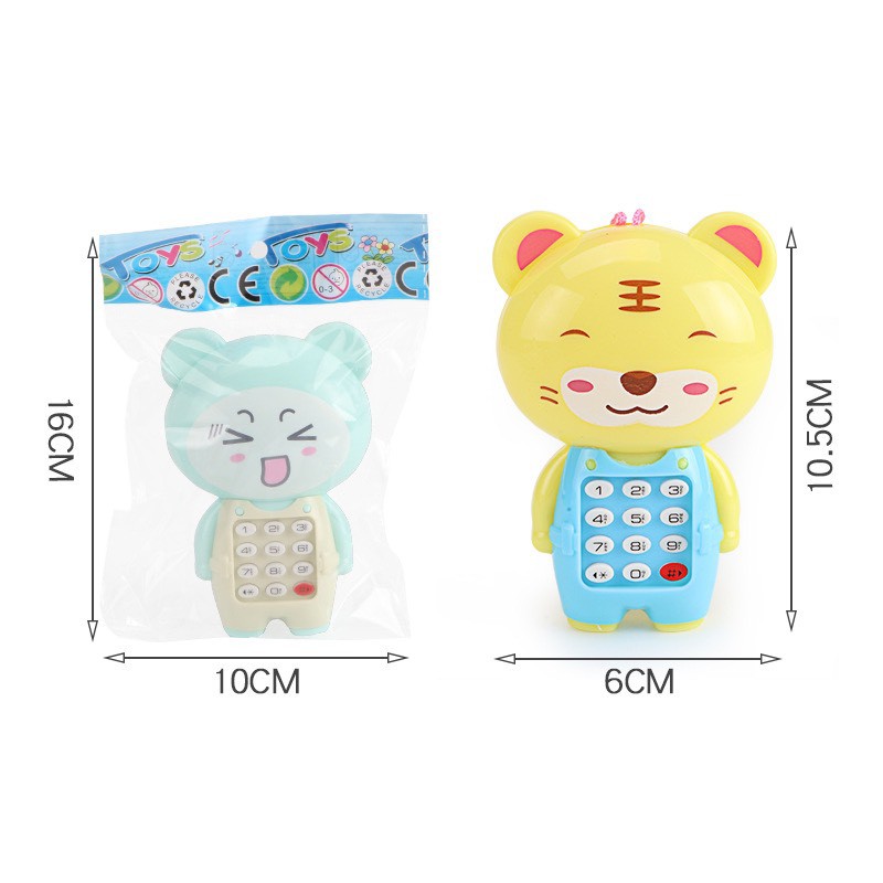 Đồ Chơi Điện Thoại Phát Nhạc Hình Thú Ngộ Nghĩnh Cho Bé có dây đeo cổ