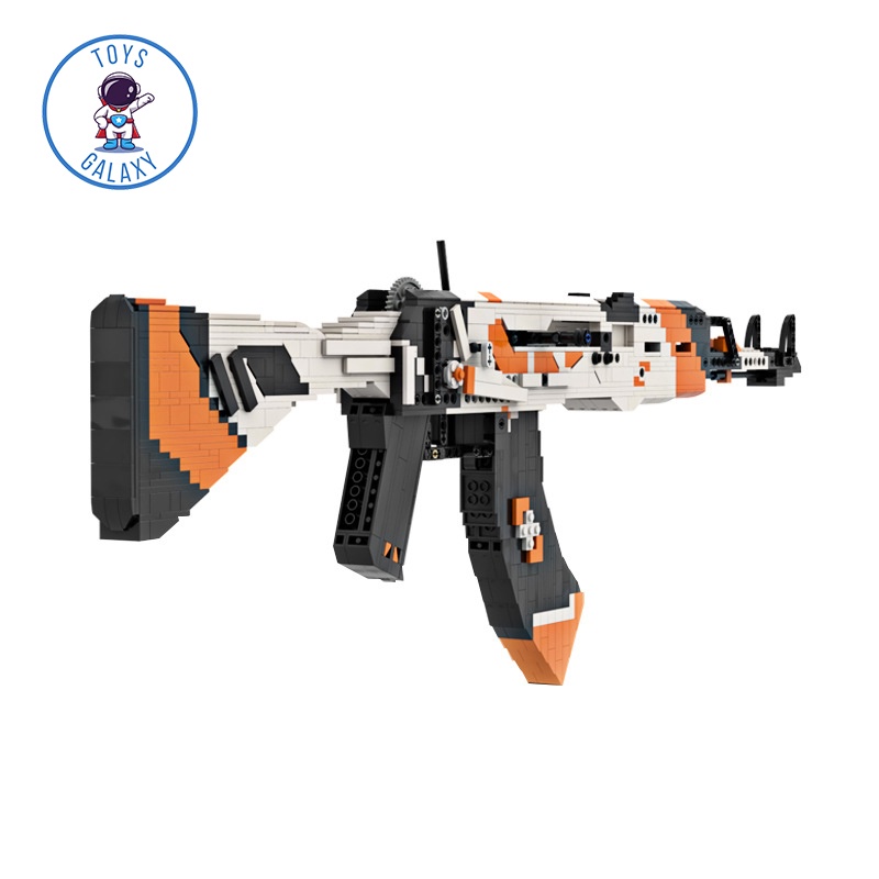 Đồ Chơi Lắp Ráp Mô Hình PUBG AK-47 Asiimov Bắn Thun Nịt MOC Kevin183 / CSGO Cảnh Sát, Quân Đội