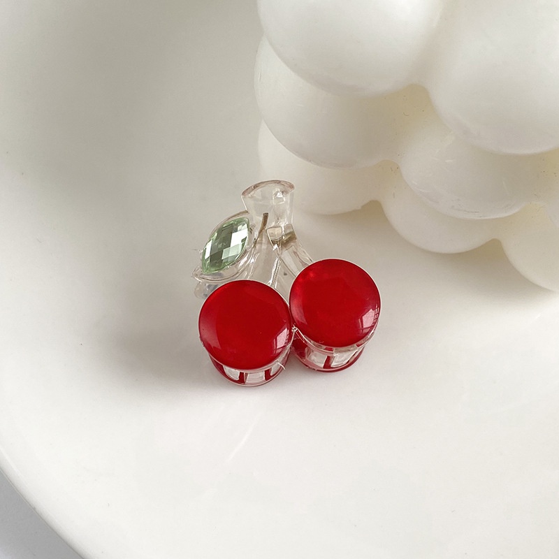 Kẹp Tóc Hình Trái Cherry Bằng Nhựa Acrylic Dễ Thương Cho Nữ