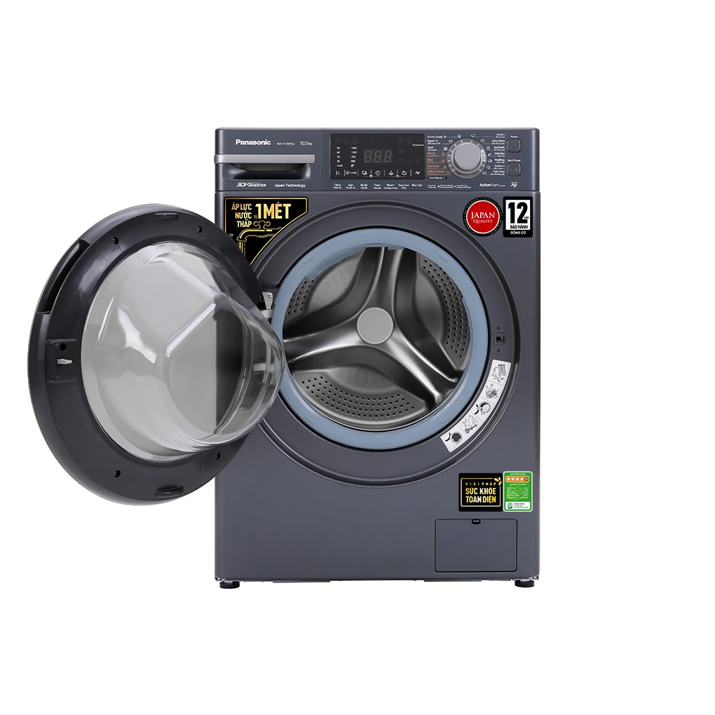 Máy giặt Panasonic Inverter 10.5 Kg NA-V105FX2BV - Giặt nước nóng, Bảo hành chính hãng 24 tháng, Miễn phí vẫn chuyển HCM
