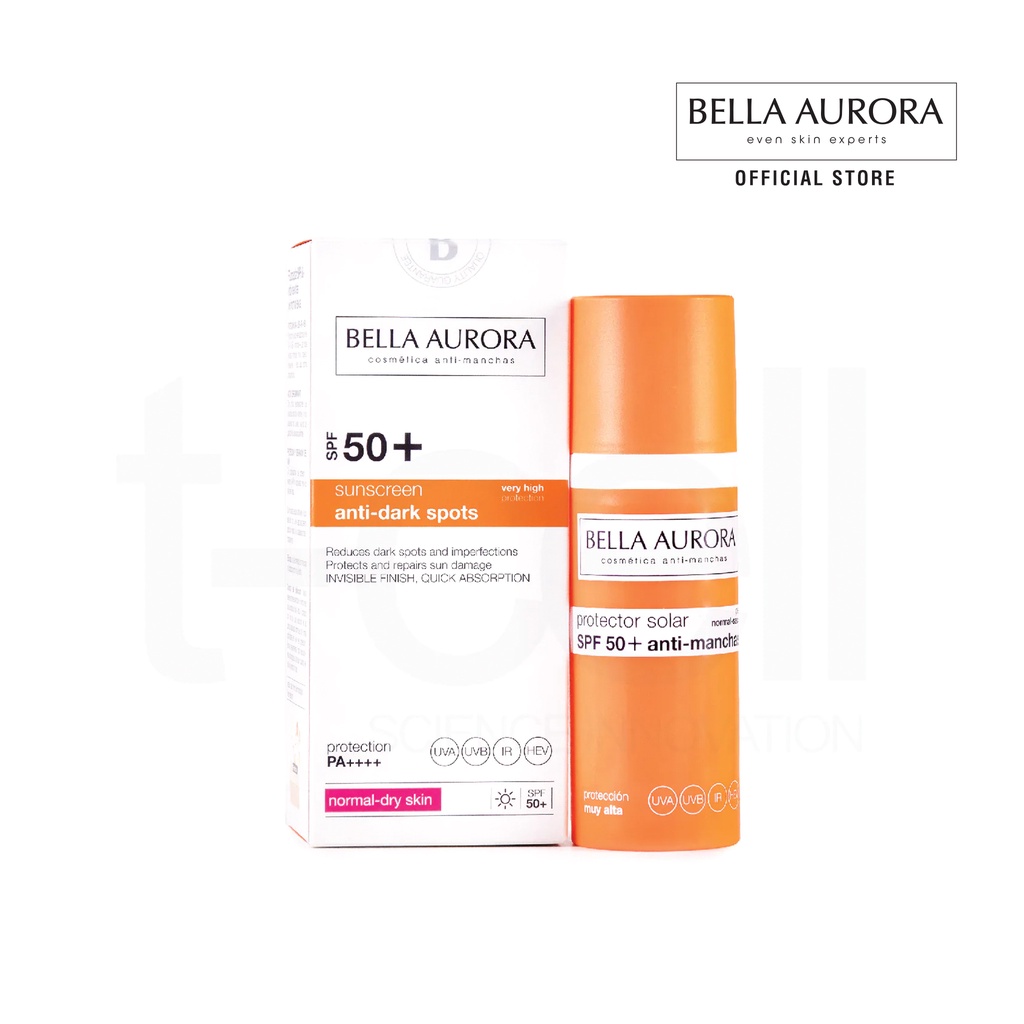 Kem Chống Nắng Cho Da Thường Đến Khô Bella Aurora Dark Spot Sunscreen SPF50+. Normal-Dry Skin 