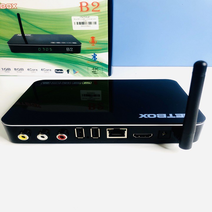 Android Tivi Box NETBOX B2 - Hệ điều hành: Android 7.1 - Bộ nhớ RAM: 1G  - Blutooh :4.0 bảo hành 1 năm