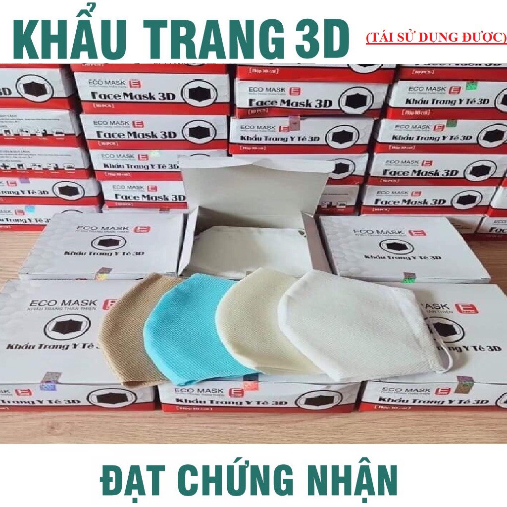 Set 10 cái Khẩ u tr ang Eco Mask 3D - KHẨ U TRA NG THÂN THIỆN