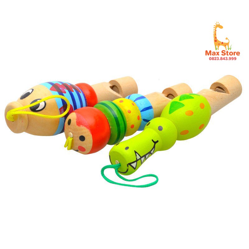Đồ Chơi Còi Gỗ Tập Thổi Cho Bé