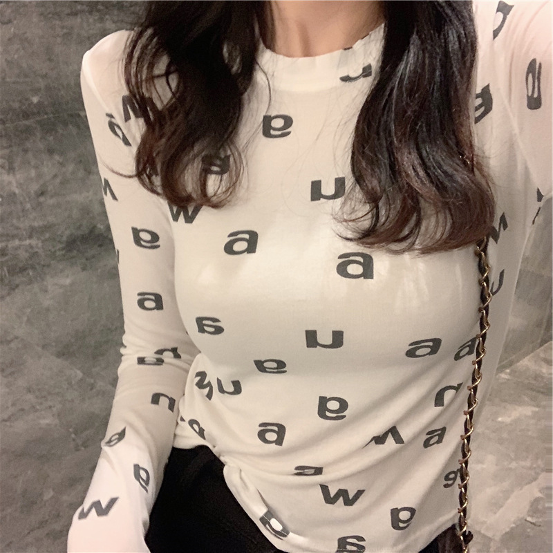 NRVP 2020 áo sơ mi nữ đáy mới mùa thu / mùa đông áo thun dài tay