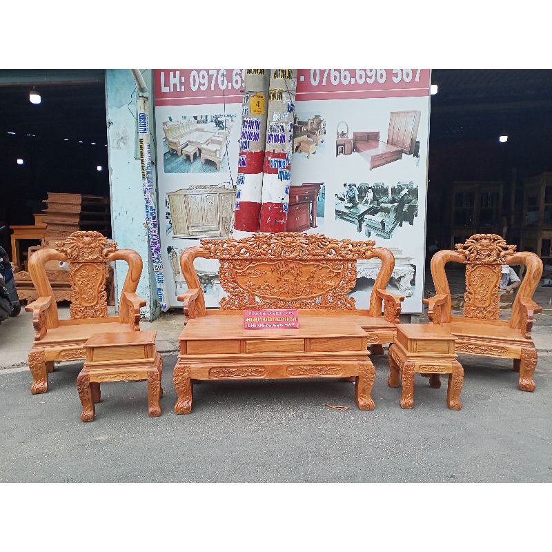 Giường gỗ Sồi có Học Kéo 1m6-2m giá 5tr500