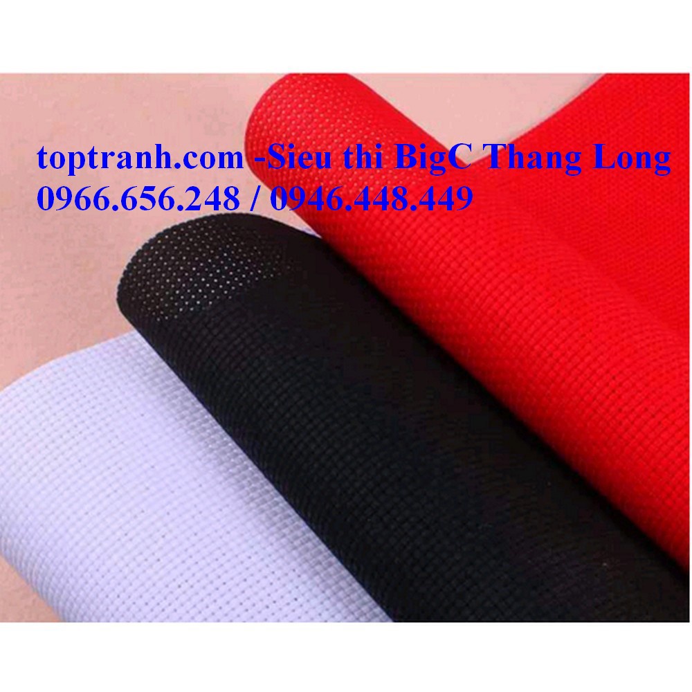 Vải đỏ thêu tranh chữ thập aida 11CT 50x70cm