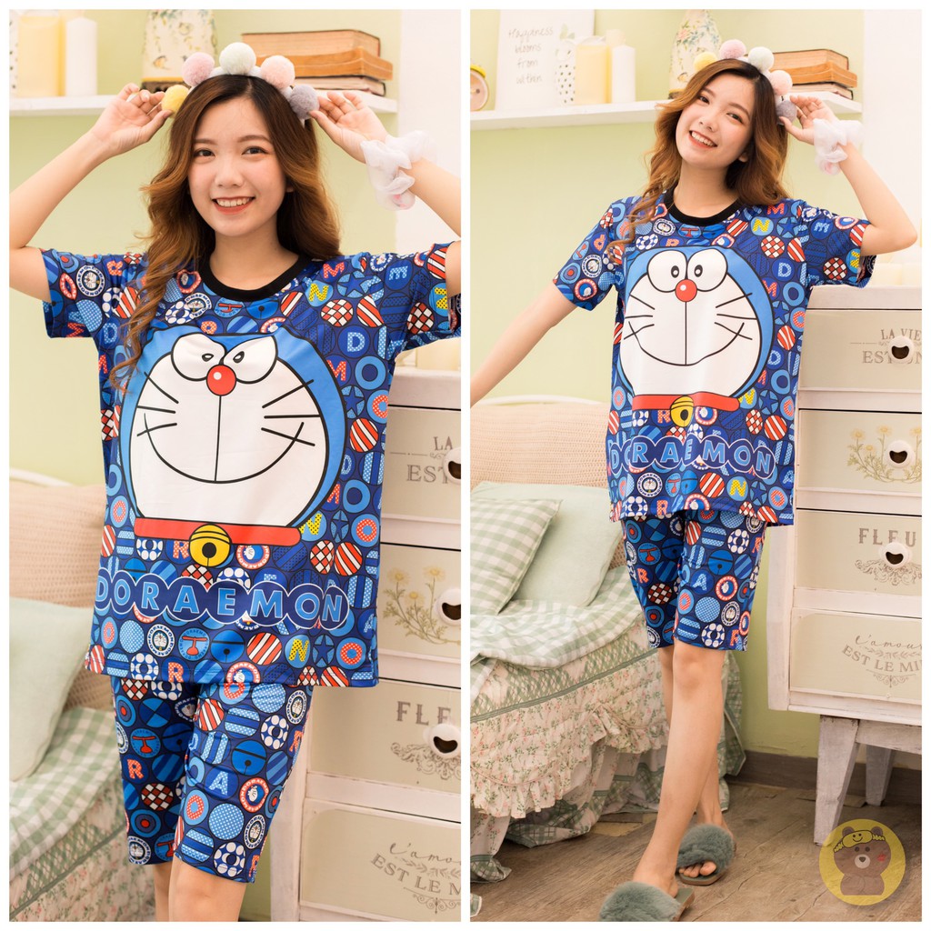 Đồ Bộ Pijama mặc nhà Thun LỬNG ôm (form dưới 60kg) NoBrandTHUN