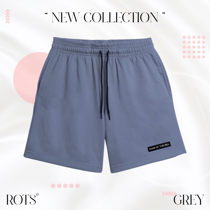 QUẦN SHORT UNISEX FORM ÂU RAGE OF THE SEA (ROTS)-BASIC LOGO | BigBuy360 - bigbuy360.vn