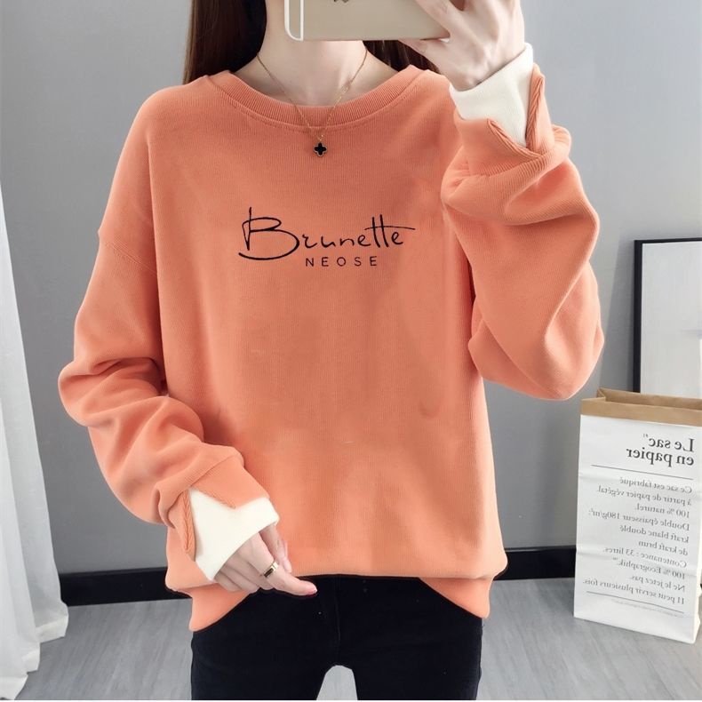 Áo sweater Cổ Tròn Dáng Rộng In Họa Tiết Thời Trang Thu Đông 2022 Mới Cho Nữ