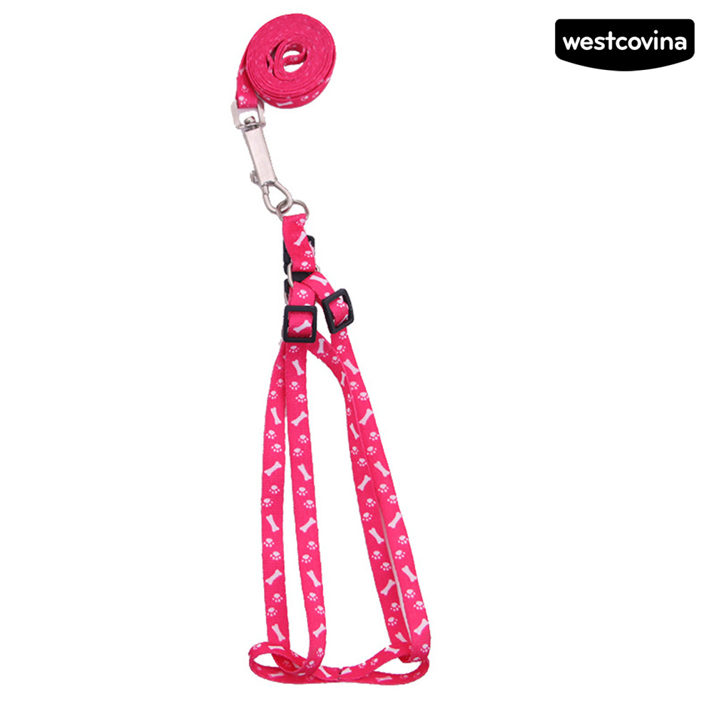 Dây Dắt Thú Cưng In Họa Tiết Xương Có Thể Điều Chỉnh