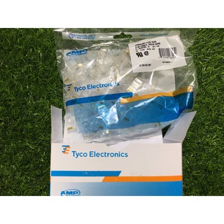 Hạt mạng RJ45 CAT5/CAT6 AMP 100% Chân Đồng hộp 100 hạt-CHỐNG OXY HÓA TUYỆT ĐỐI
