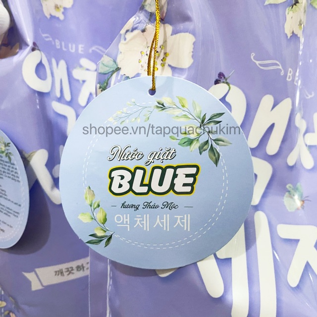 TÚI 2KG NƯỚC GIẶT HÀN QUỐC BLUE GIỮ MÀU QUẦN ÁO THƠM NHƯ HOA