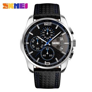 Đồng hồ Nam SKMEI 9106 Chạy 6 kim dây da