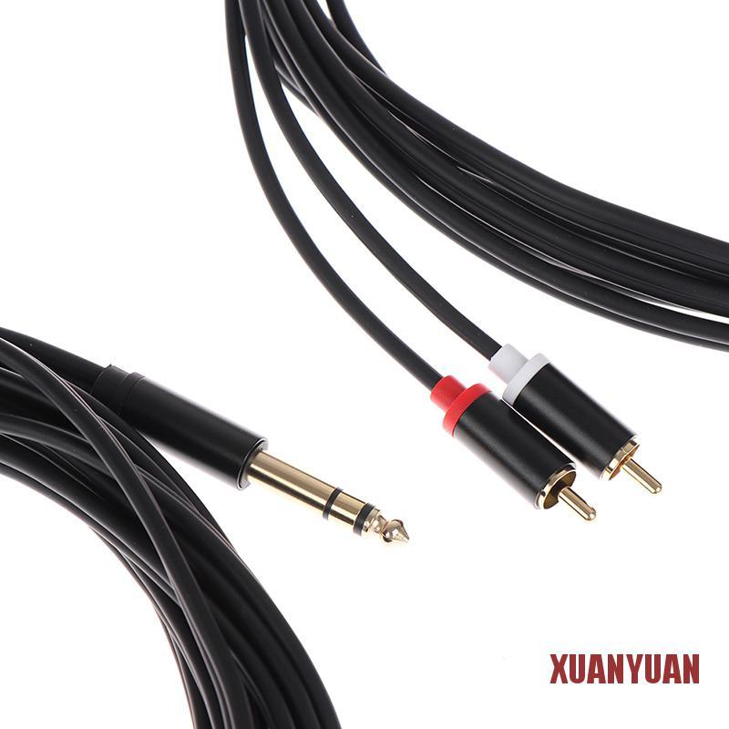 Cáp Chuyển Đổi Âm Thanh Từ Đầu Cắm 6.35 mm Sang 2rca Rca Mạ Vàng | BigBuy360 - bigbuy360.vn