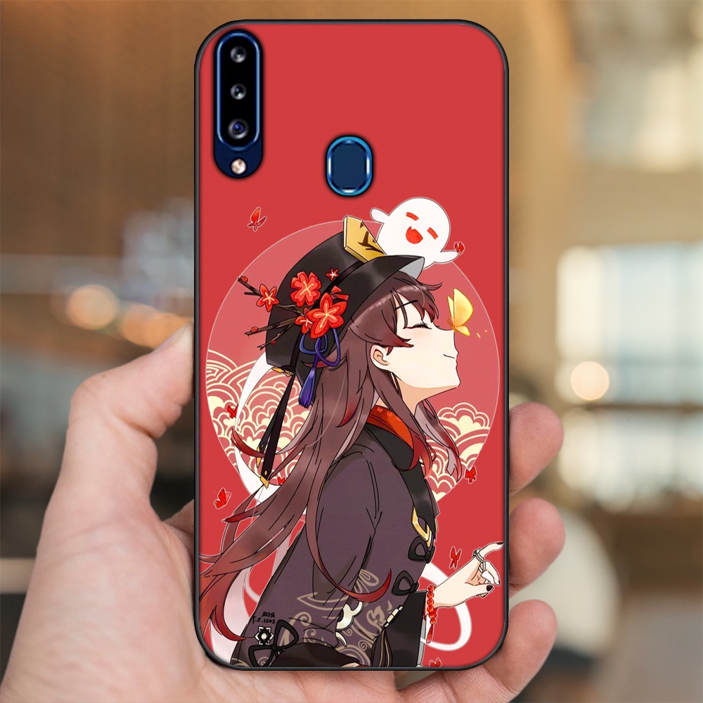 Ốp lưng Samsung A20S viền đen in hình Hutao Genshin Impact