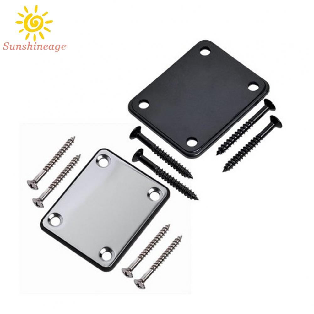 SUNAGE- ~Electric Guitar Neck Joint Plate Backing Black Connect Plate Practical【SUNAGE-HOT Fashion】