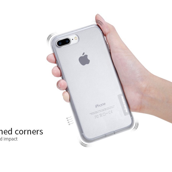 [Mã ELFLASH5 giảm 20K đơn 50K] [TẶNG CƯỜNG LỰC] ỐP LƯNG IPHONE 8 PLUS/7 PLUS NILLKIN SILICON CHÍNH HÃNG HÀNG CHUẨN