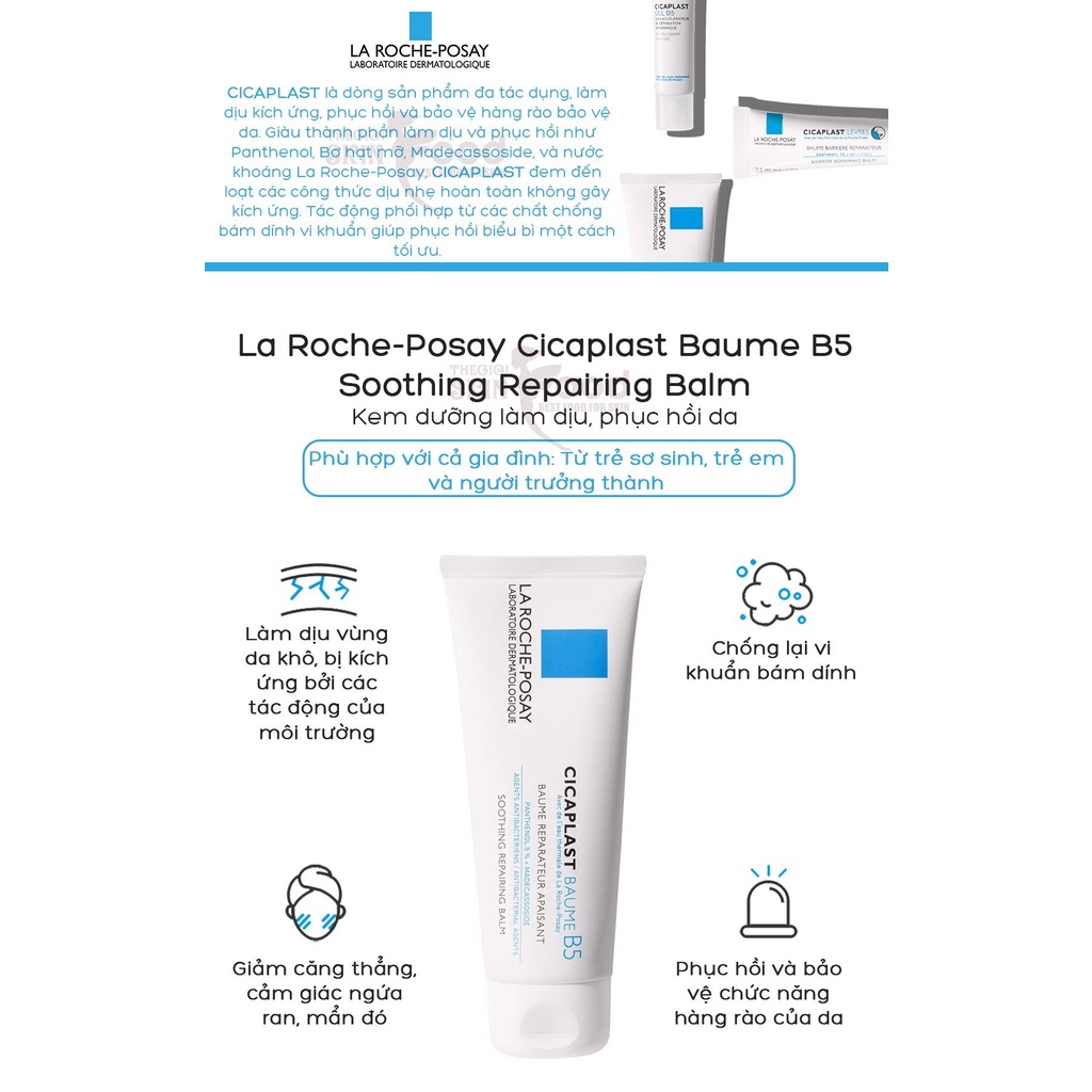 Kem Dưỡng Phục Hồi Da La Roche Posay Cicaplast B5 Pháp 40ml