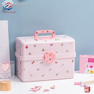 ♂✐Hộp đựng phụ kiện tóc trẻ em, kẹp dây chun dung tích lớn, buộc đầu cho bé, trang sức nhiều lớp bé gái