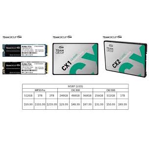 Ổ cứng SSD TEAM GROUP CX2 256GB / 512GB  2.5 inch , Bảo Hành 3 Năm, Chính Hãng Viễn Sơn Phân Phối | WebRaoVat - webraovat.net.vn