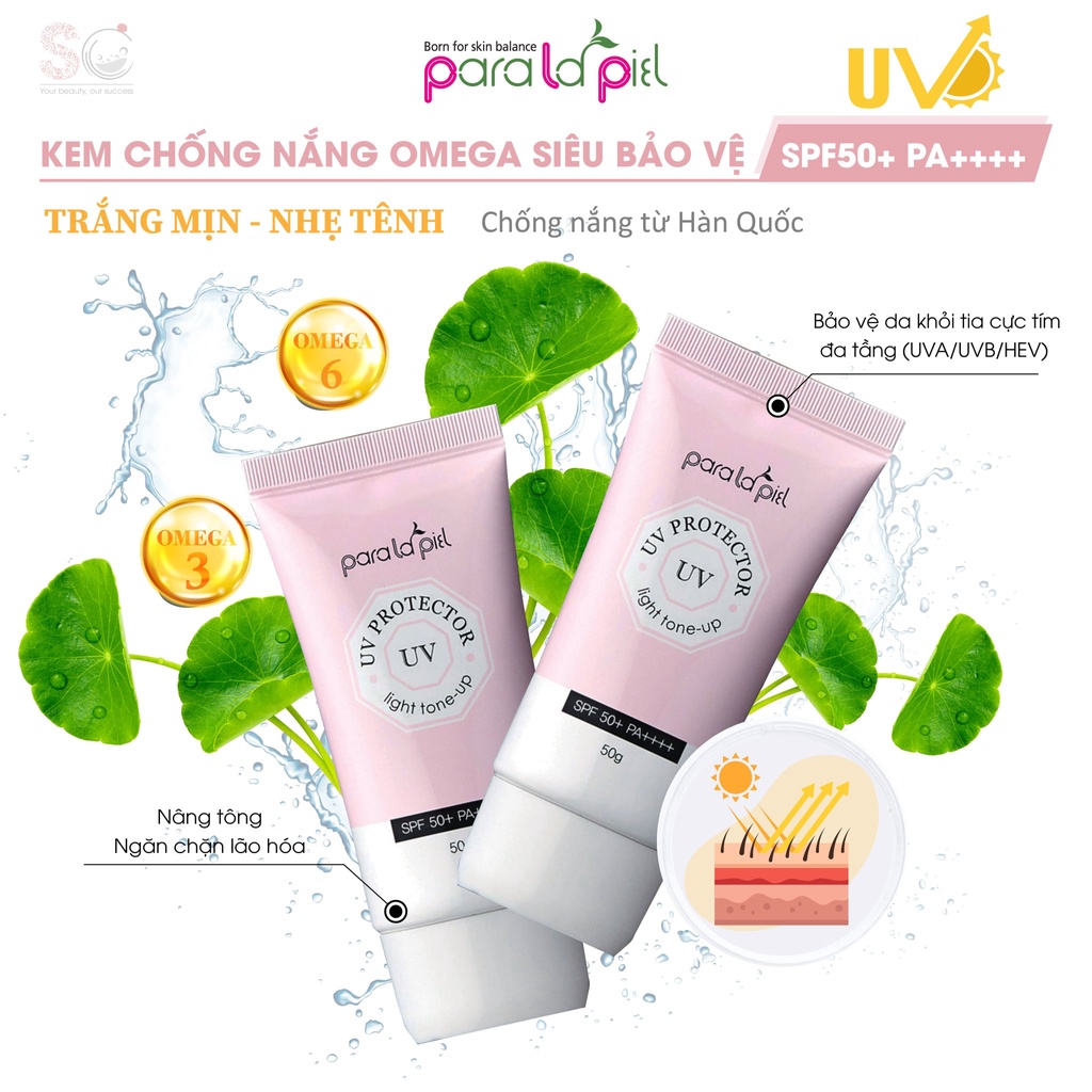 Kem Chống Nắng Paralapiel Omega Siêu Bảo Vệ SPF50 PA++++ 50g