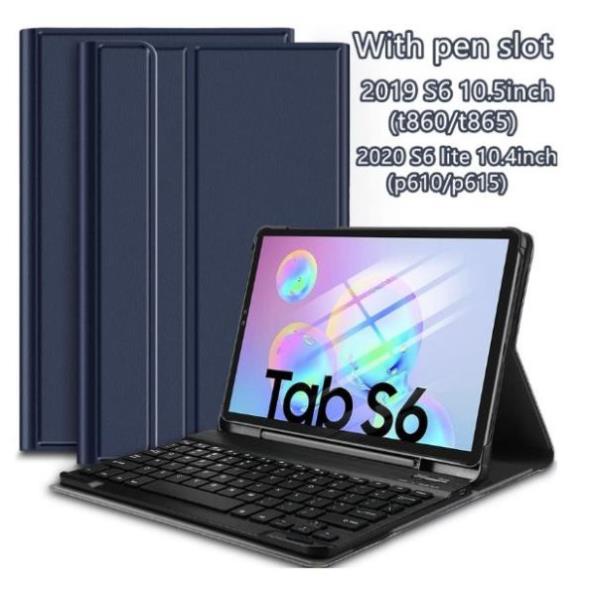 Bao Da Kèm Bàn Phím Không Dây Cho Samsung Galaxy Tab S6 Lite 10.4 Inch (p610 / P615) 2020 Siêu Nhậy / OpiPhone