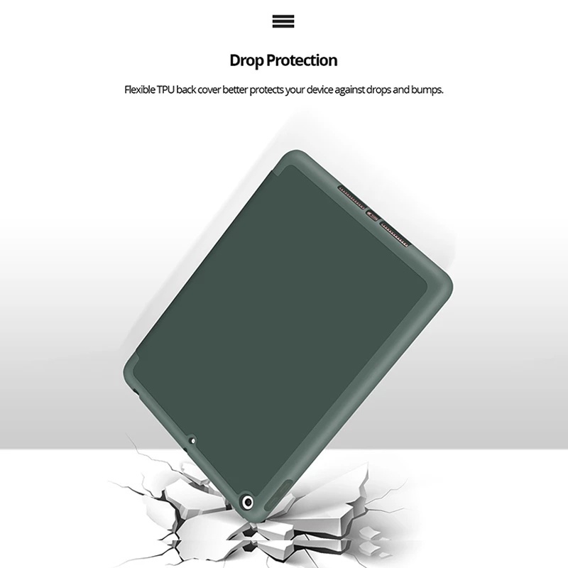 Bao da máy tính bảng Aresko nắp lật có ngăn bút thích hợp cho iPad Air 1 2 2017 2018 9.7 Mini 5 6 7th 8th 9th 10.2 Air 3