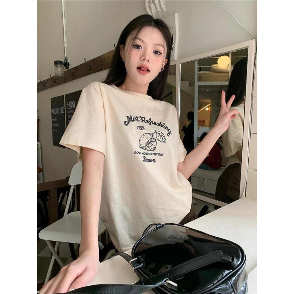 Áo Thun Cổ Tròn Dáng Rộng Phong Cách Mùa Hè Mới 64241