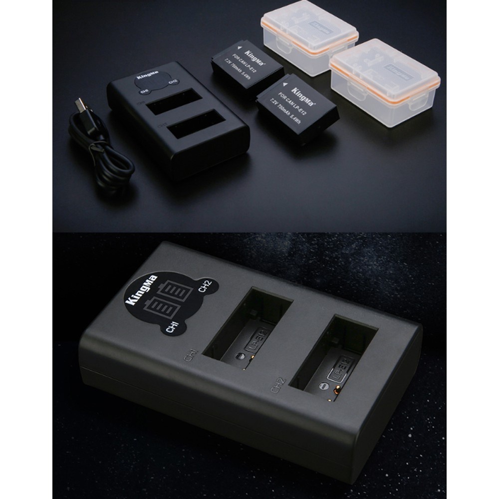 FULL BỘ 2PIN + SẠC KINGMA LP-E12 CANON M, M2, M10, M50, 100D . Tặng Kèm Hộp Chống Ẩm Pin/Bảo Hành 12 Tháng