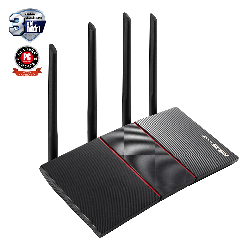 Router ASUS RT-AX55-BLK Wifi 6 AX1800 2 băng tần