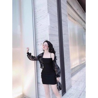 ĐẦM BODY ĐEN DÂY BÚN