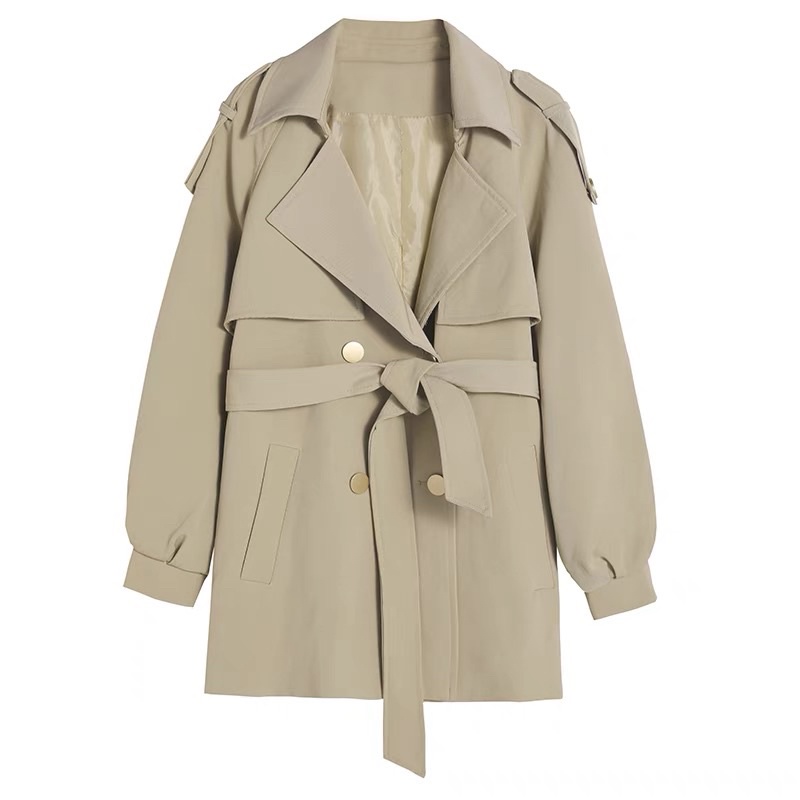 SẴN ĐEN Áo mangto dáng lừng kèm đai (ảnh thật cuối) | BigBuy360 - bigbuy360.vn