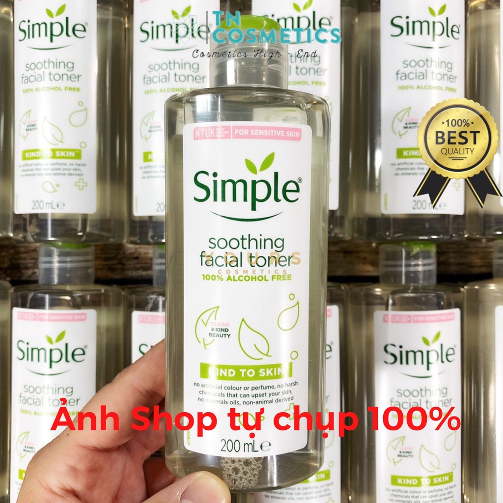 Nước Tẩy Trang Simple Sạch Sâu Dịu Nhẹ Cho Da Nhạy Cảm Kind To Skin Micellar Water 200ml NTT1773